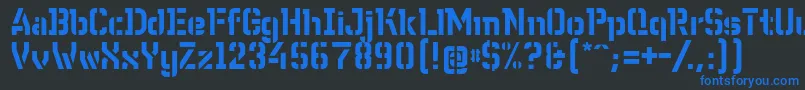 WcWunderbach Font – Blue Fonts on Black Background