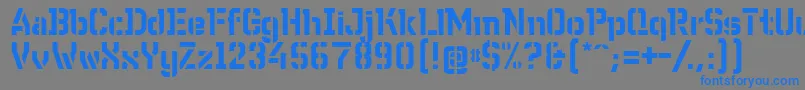 WcWunderbach Font – Blue Fonts on Gray Background