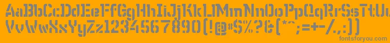 WcWunderbach Font – Gray Fonts on Orange Background