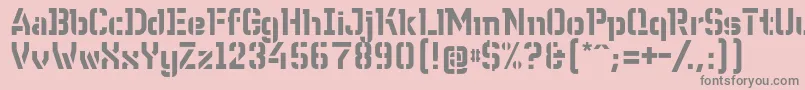 WcWunderbach Font – Gray Fonts on Pink Background