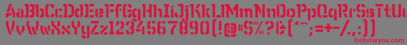WcWunderbach Font – Red Fonts on Gray Background