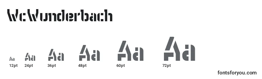 Размеры шрифта WcWunderbach