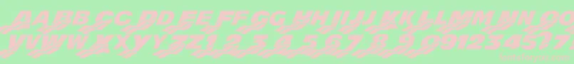 MightyRapids Font – Pink Fonts on Green Background