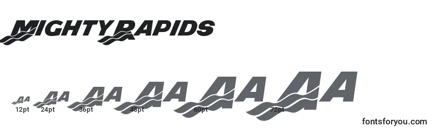 MightyRapids Font Sizes