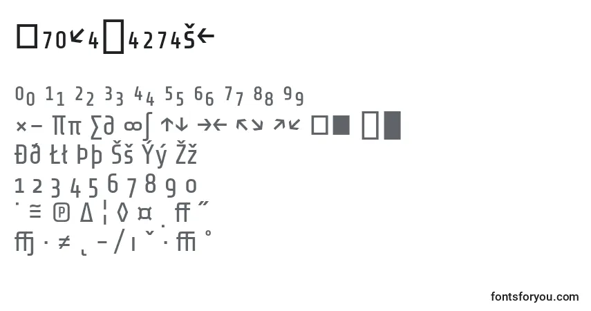Шрифт ShareTechexp – алфавит, цифры, специальные символы