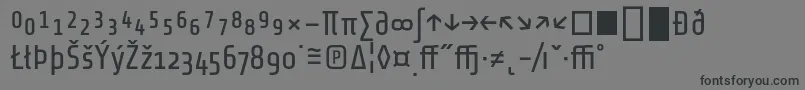 フォントShareTechexp – 黒い文字の灰色の背景