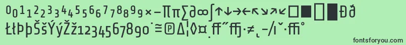 ShareTechexp Font – Black Fonts on Green Background
