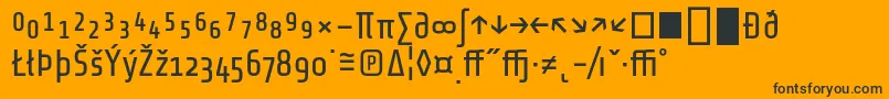 Шрифт ShareTechexp – чёрные шрифты на оранжевом фоне