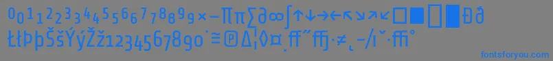 フォントShareTechexp – 灰色の背景に青い文字