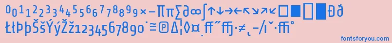 フォントShareTechexp – ピンクの背景に青い文字