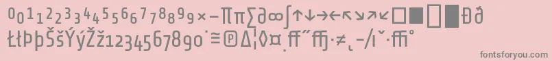 フォントShareTechexp – ピンクの背景に灰色の文字