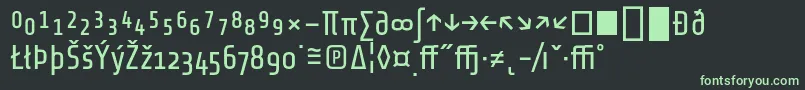 フォントShareTechexp – 黒い背景に緑の文字