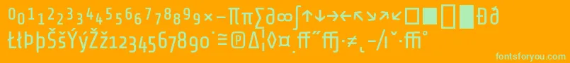 ShareTechexp Font – Green Fonts on Orange Background