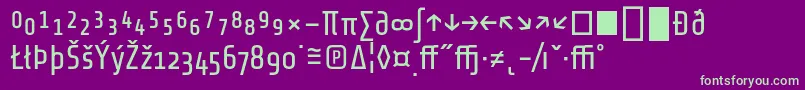 ShareTechexp Font – Green Fonts on Purple Background