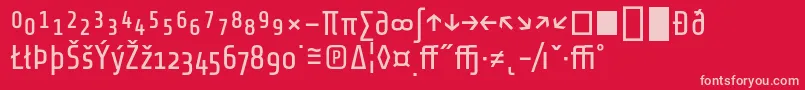 ShareTechexp-Schriftart – Rosa Schriften auf rotem Hintergrund