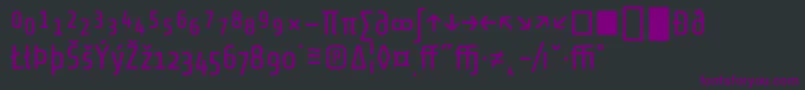 Шрифт ShareTechexp – фиолетовые шрифты на чёрном фоне