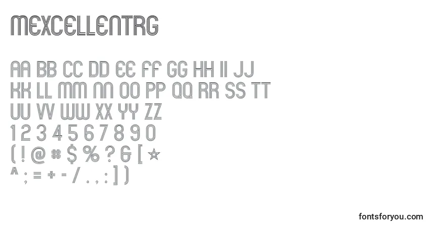A fonte MexcellentRg – alfabeto, números, caracteres especiais
