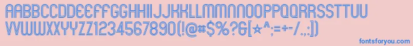 MexcellentRg-Schriftart – Blaue Schriften auf rosa Hintergrund