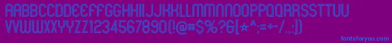 MexcellentRg-Schriftart – Blaue Schriften auf violettem Hintergrund