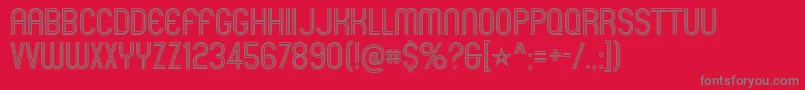 MexcellentRg-Schriftart – Graue Schriften auf rotem Hintergrund