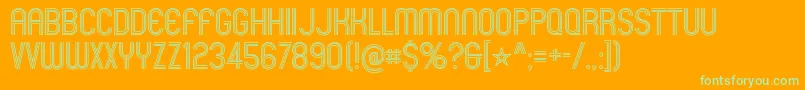 MexcellentRg Font – Green Fonts on Orange Background