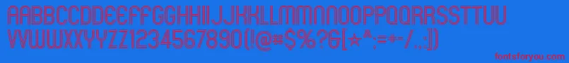 MexcellentRg-Schriftart – Rote Schriften auf blauem Hintergrund