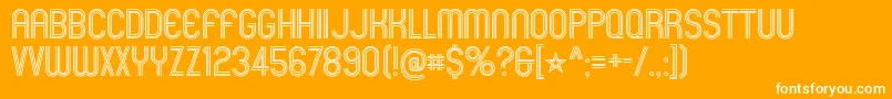 MexcellentRg-Schriftart – Weiße Schriften auf orangefarbenem Hintergrund