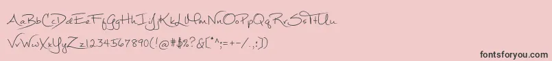 Mathilde Font – Black Fonts on Pink Background