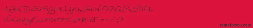 Шрифт Mathilde – чёрные шрифты на красном фоне
