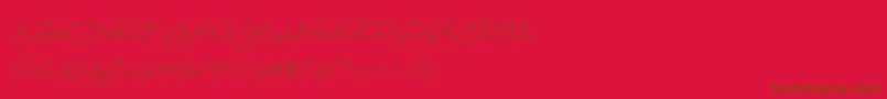 Mathilde Font – Brown Fonts on Red Background