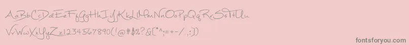 Mathilde Font – Gray Fonts on Pink Background