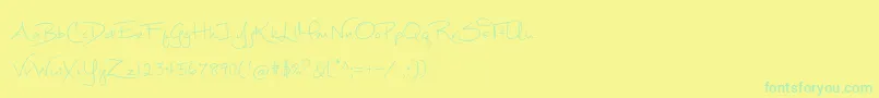 fuente Mathilde – Fuentes Verdes Sobre Fondo Amarillo