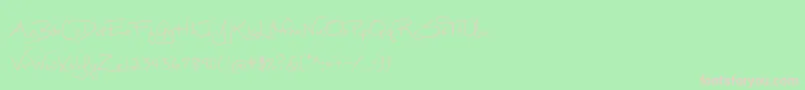 Mathilde Font – Pink Fonts on Green Background
