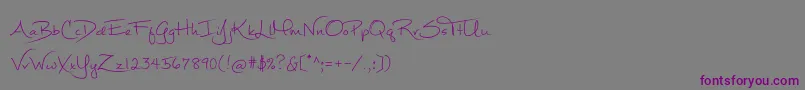 Mathilde Font – Purple Fonts on Gray Background