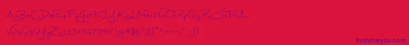 Mathilde Font – Purple Fonts on Red Background