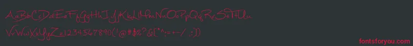 Mathilde Font – Red Fonts on Black Background