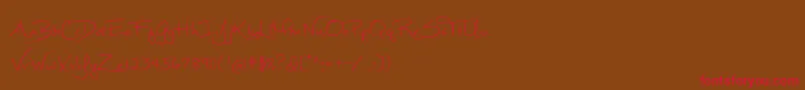Mathilde Font – Red Fonts on Brown Background