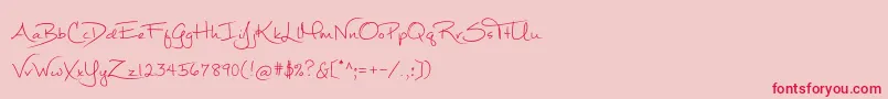 Mathilde Font – Red Fonts on Pink Background