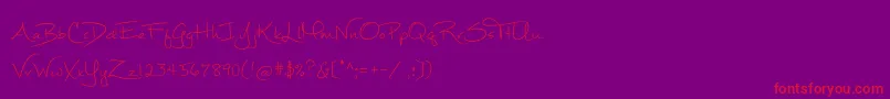 Mathilde Font – Red Fonts on Purple Background