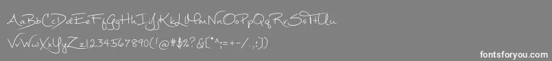Mathilde Font – White Fonts on Gray Background
