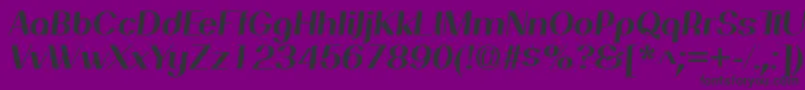 PassionsanspdalBolditalic Font – Black Fonts on Purple Background