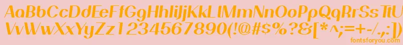 PassionsanspdalBolditalic Font – Orange Fonts on Pink Background