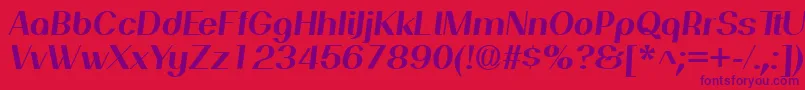 PassionsanspdalBolditalic Font – Purple Fonts on Red Background