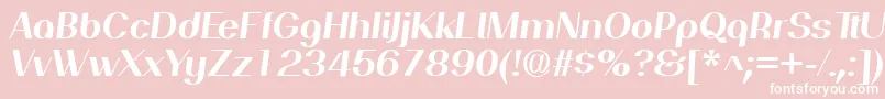 PassionsanspdalBolditalic Font – White Fonts on Pink Background