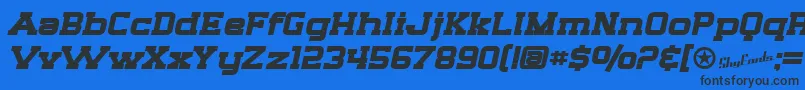 SfBigWhiskeyExtendedBold Font – Black Fonts on Blue Background