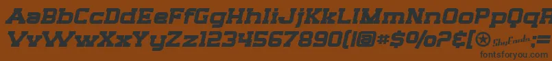 SfBigWhiskeyExtendedBold Font – Black Fonts on Brown Background