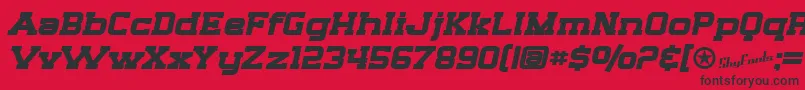 SfBigWhiskeyExtendedBold Font – Black Fonts on Red Background