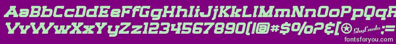 SfBigWhiskeyExtendedBold Font – Green Fonts on Purple Background