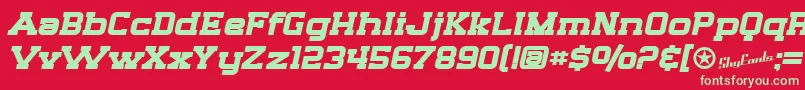 SfBigWhiskeyExtendedBold Font – Green Fonts on Red Background