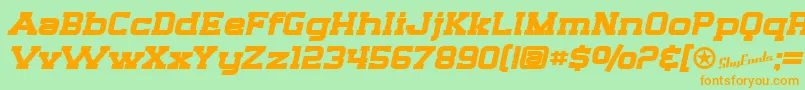 SfBigWhiskeyExtendedBold Font – Orange Fonts on Green Background